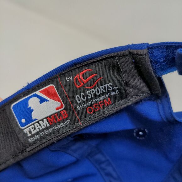 Team MLB Men's Chicago Cubs Strapback Hat Blue OSFM Embroidered Logo - Picture 12 of 12